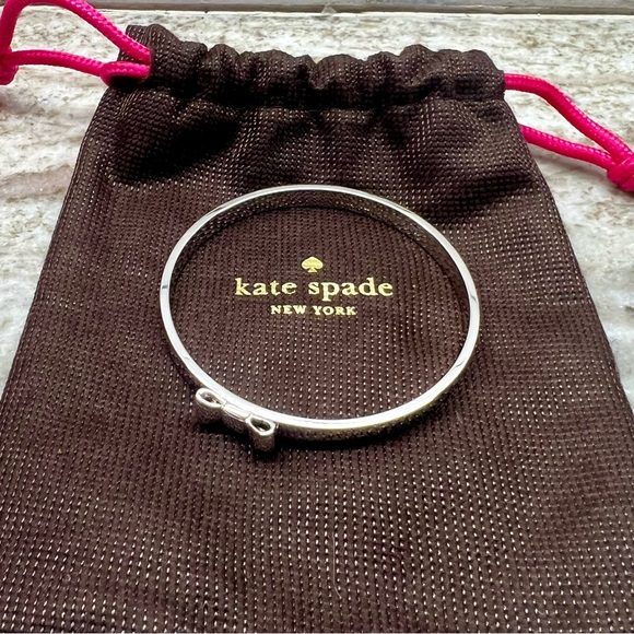 KATE SPADE Take a Bow Silver Bangle Bracelet - Picture 10 of 10